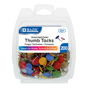 BAZIC ASSORTED COLOR THUMP TACK