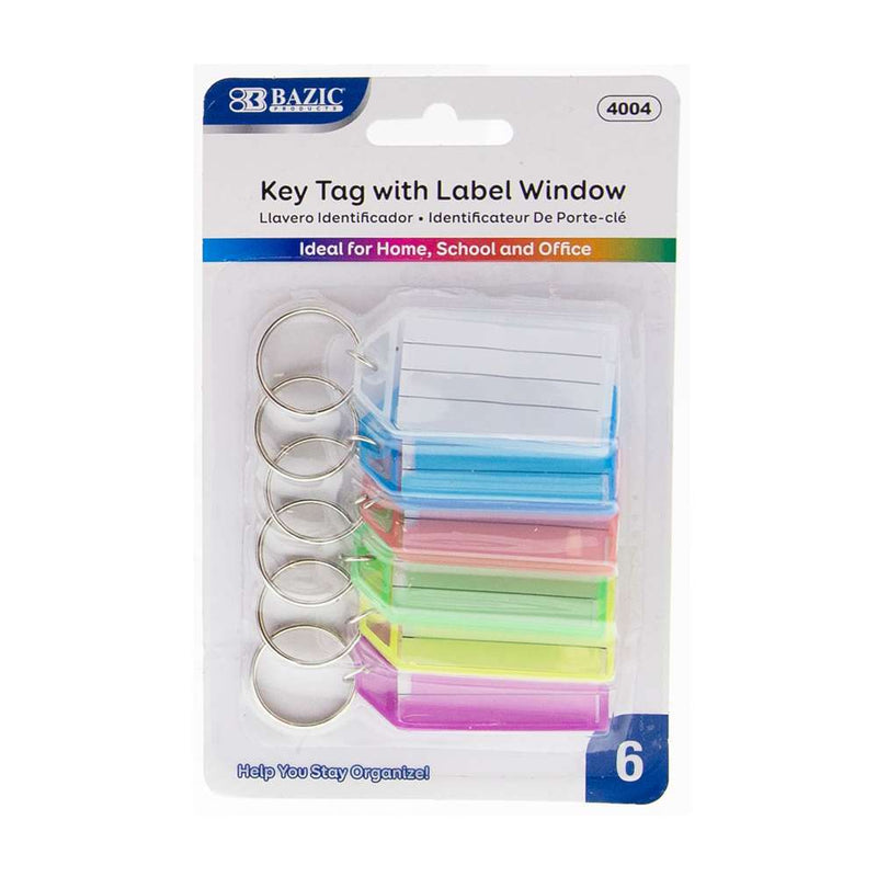 KEY TAG - BAZIC WITH HOLDER & LABEL WINDOW