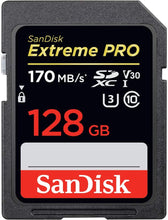 Load image into Gallery viewer, SanDisk SecureDigital 128GB Extreme PRO SDHC/SDXC USH-1 Class10 170 MB/s