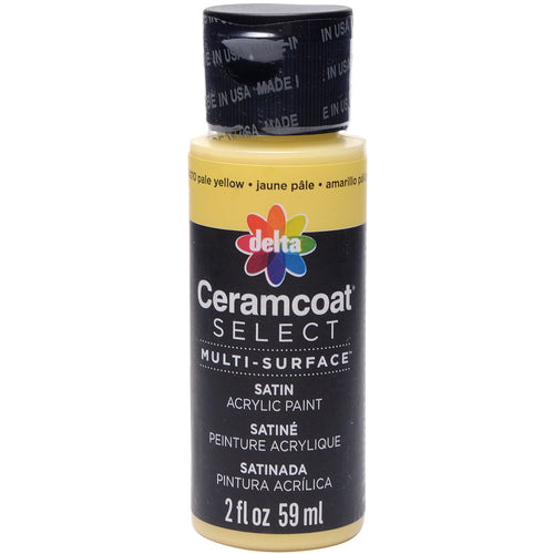 2OZ CERAMCOAT SELECT MULTI-SURFACE ACRYLIC PAINT IN PALE YELLOW