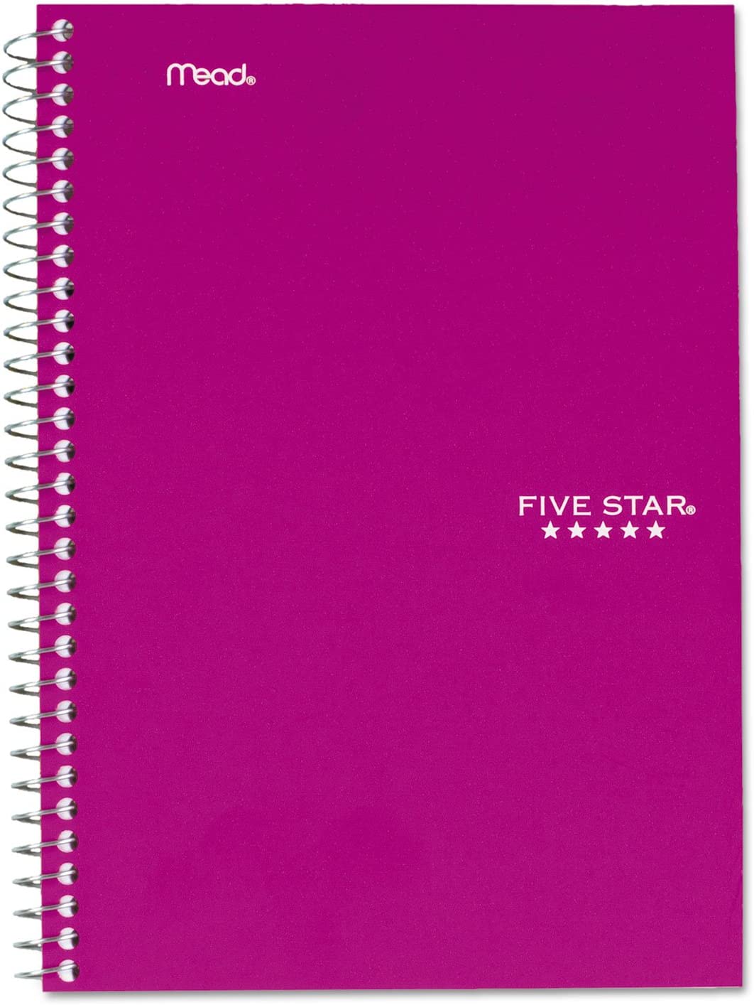 Mead Five Star Spiral Notebook, College Ruled, 2 Subject