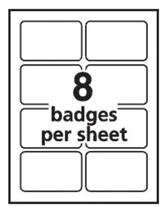 Avery® EcoFriendly Adhesive Name Badges, 2-1/3" x 3-3/8", 80 Badges (48395)