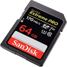 Load image into Gallery viewer, SanDisk SecureDigital 64GB Extreme PRO SDHC/SDXC USH-1 Class10 170 MB/s