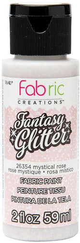 2 OZ. FANTASY GLITTER FABRIC PAIN IN MYSTIC ROSE