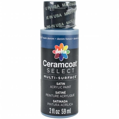 2OZ CERAMCOAT SELECT MULTI-SURFACE ACRYLIC PAINT IN SATIN DARK DENIM