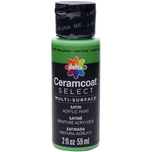 2OZ CERAMCOAT SELECT MULTI-SURFACE ACRYLIC PAINT IN LIME GREEN