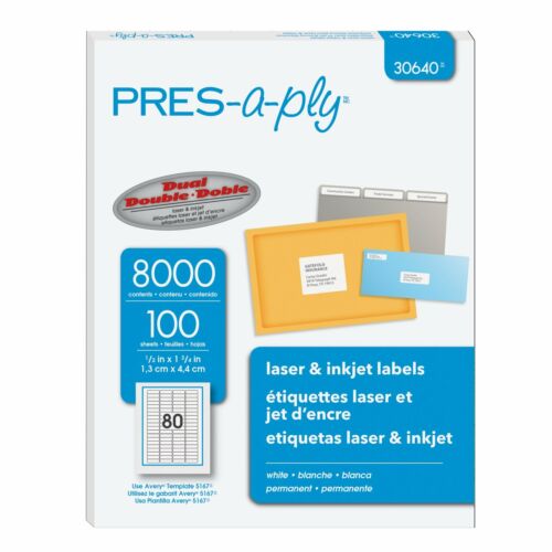 Avery 30640 Pres-a-ply 1/2